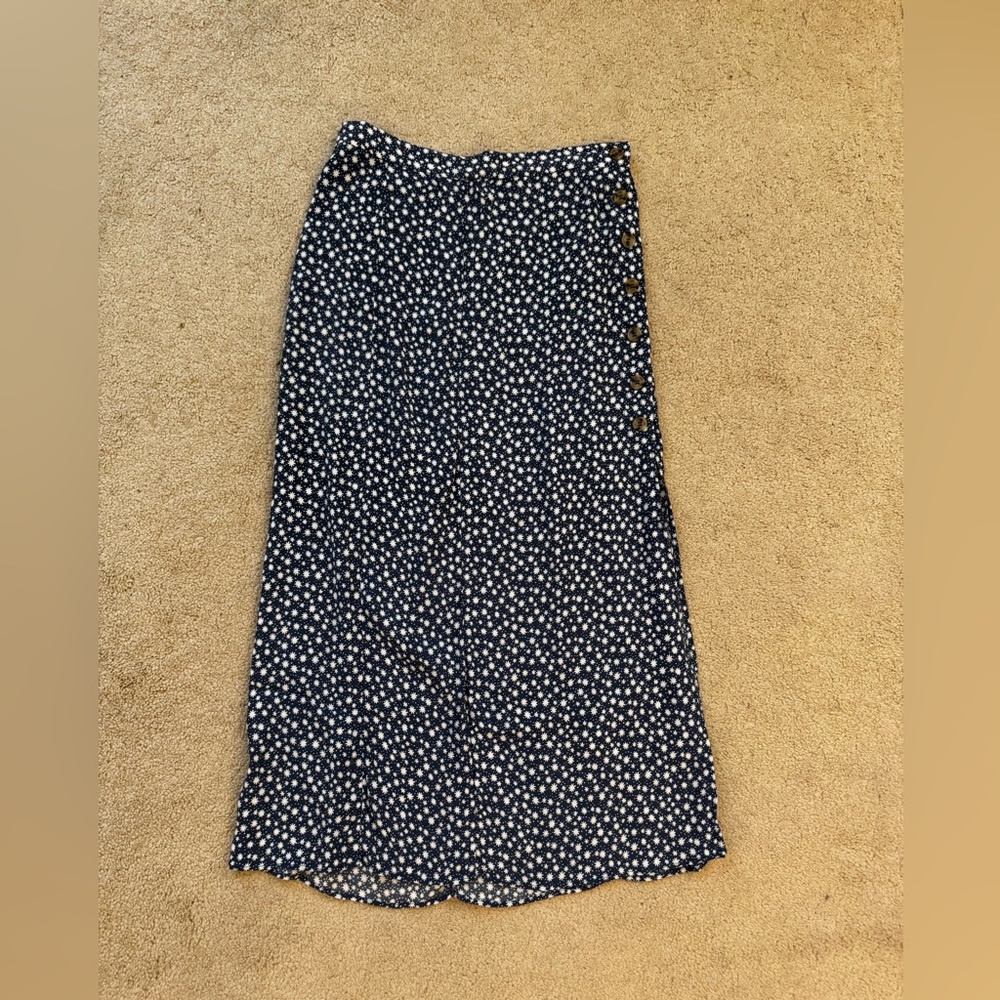 & Other Stories side button Midi skirt size 2